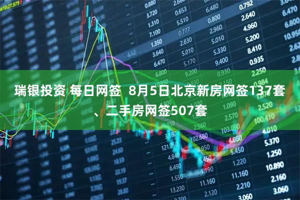 瑞银投资 每日网签  8月5日北京新房网签137套、二手房网签507套