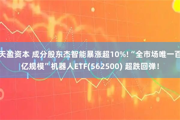 天盈资本 成分股东杰智能暴涨超10%!“全市场唯一百亿规模”机器人ETF(562500) 超跌回弹！